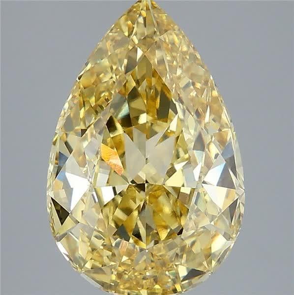 5.08 Ct. Fancy Intense Yellow Pear Lab Grown Diamond