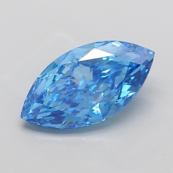 3.04 Ct. Fancy Vivid Blue Marquise Lab Grown Diamond