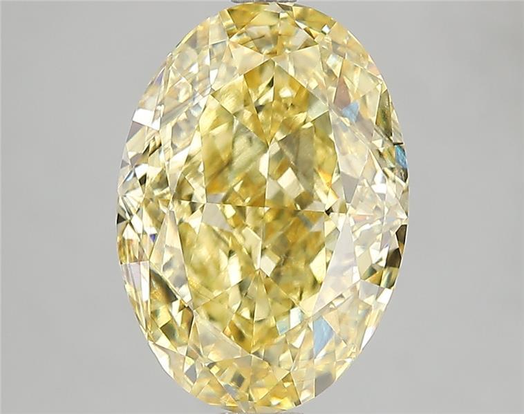 5.03 Ct. Fancy Intense Yellow Oval Lab Grown Diamond