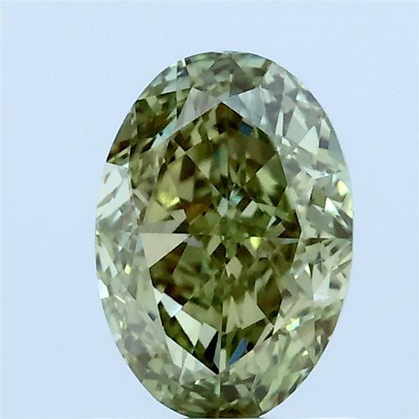 1.07 Ct. Fancy Vivid Green Oval Lab Grown Diamond