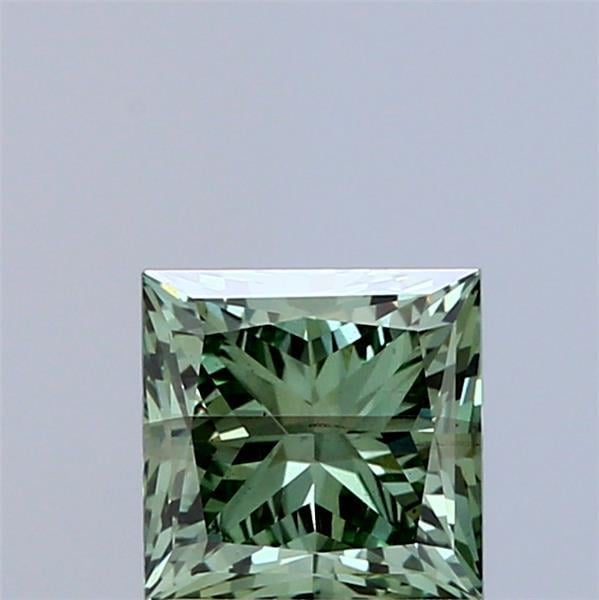 1.17 Ct. Fancy Vivid Green Princess Lab Grown Diamond