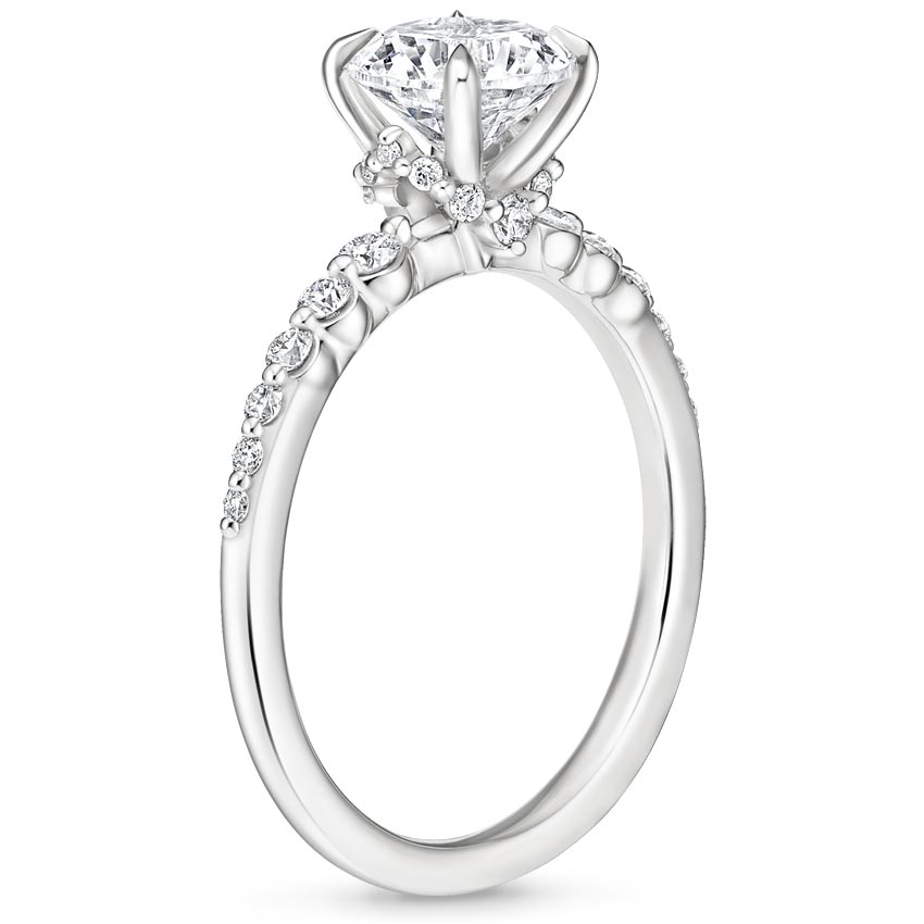 18K White Gold Addison Diamond Ring, large side view