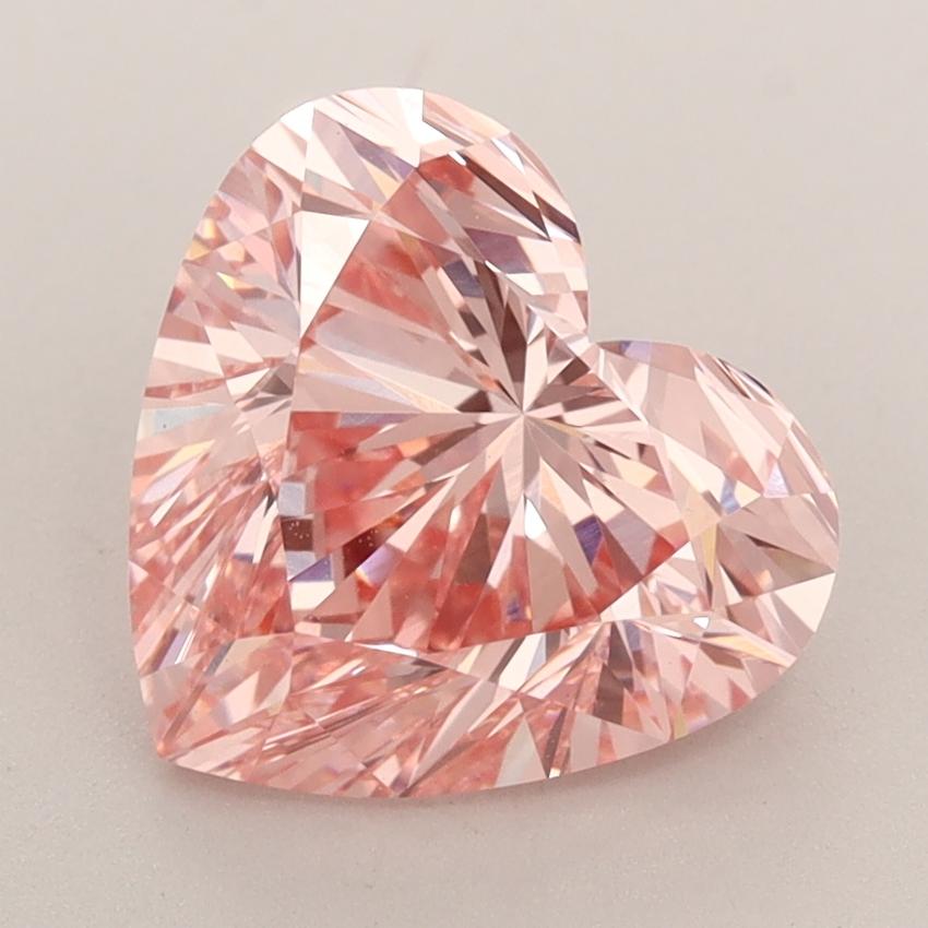 2.74 Ct. Fancy Vivid  Pink Heart Lab Grown Diamond