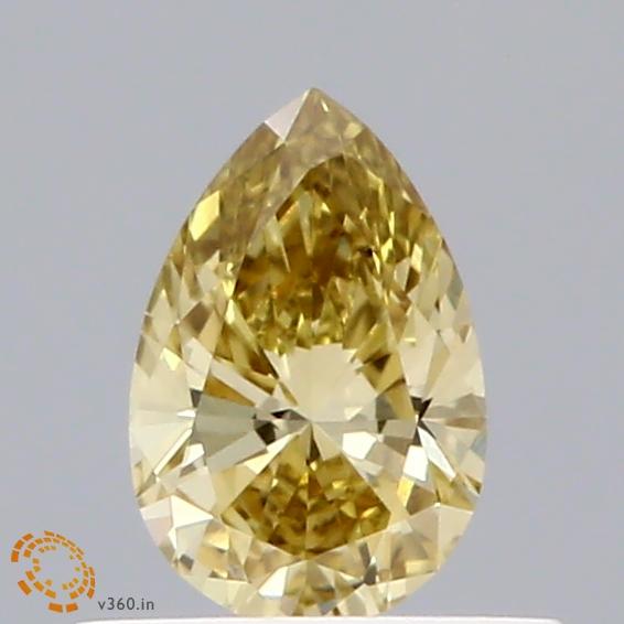 0.31 Ct. Fancy Vivid Yellow Pear Lab Grown Diamond