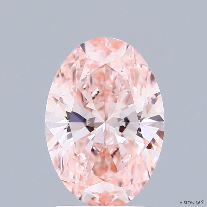 1.43 Ct. Fancy Intense Pink Oval Lab Grown Diamond