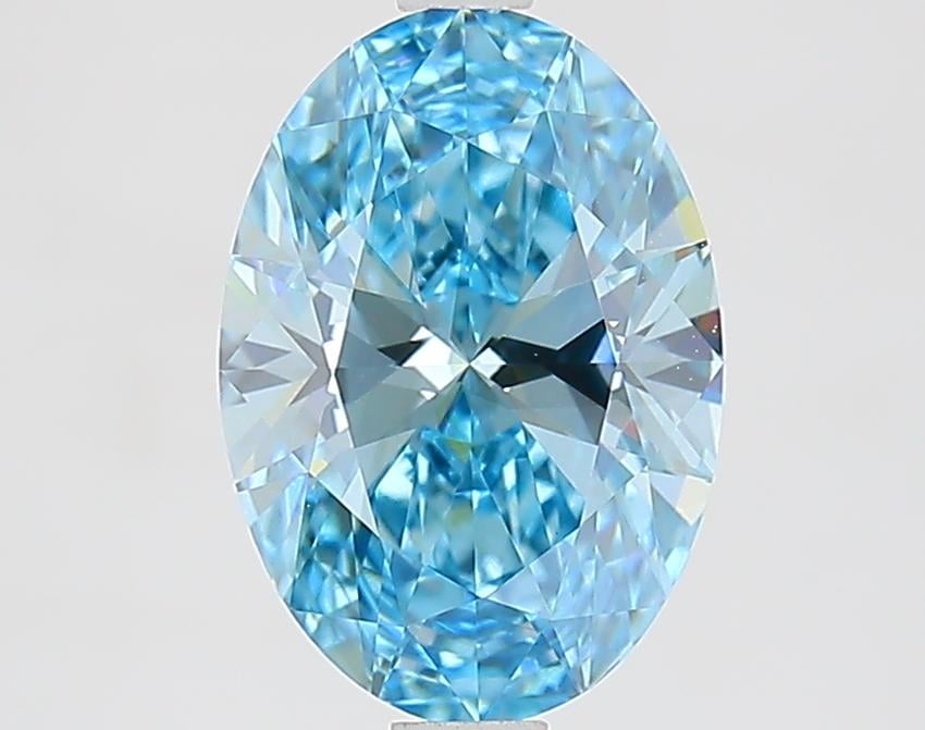 1.92 Ct. Fancy Vivid Blue Oval Lab Grown Diamond