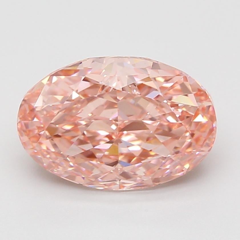 4.09 Ct. Fancy Vivid Pink Oval Lab Grown Diamond