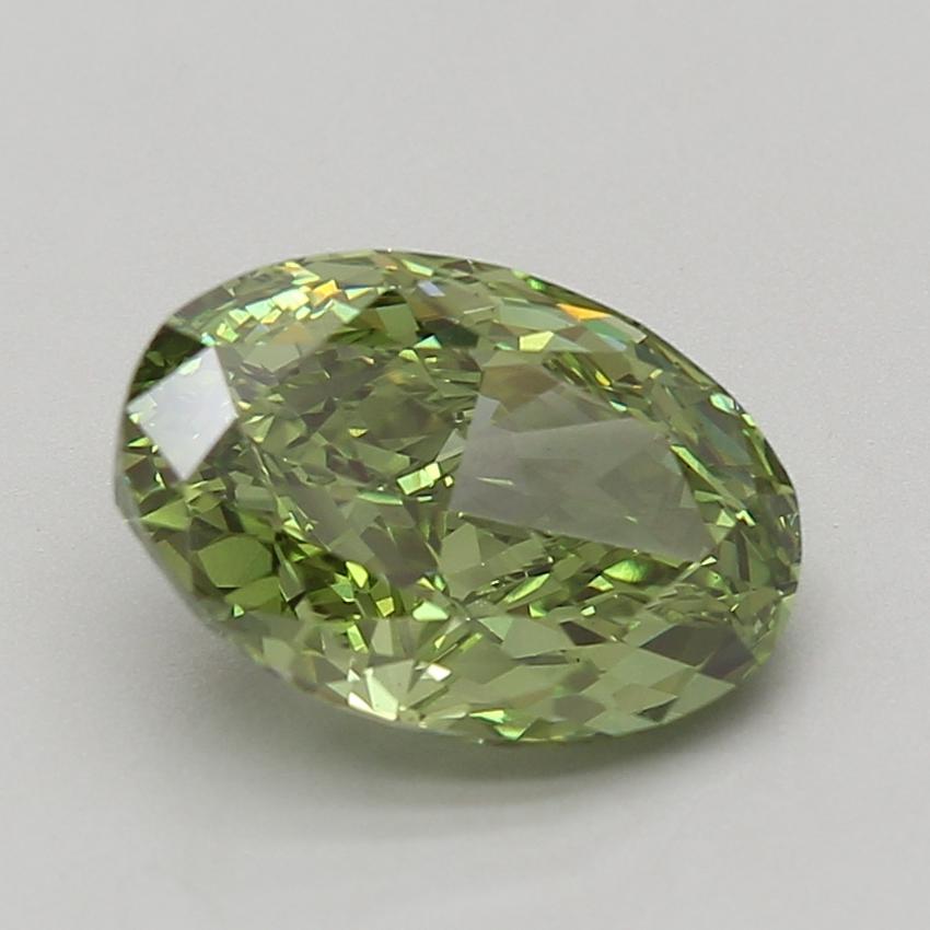 4.01 Ct. Fancy Vivid Green Oval Lab Grown Diamond
