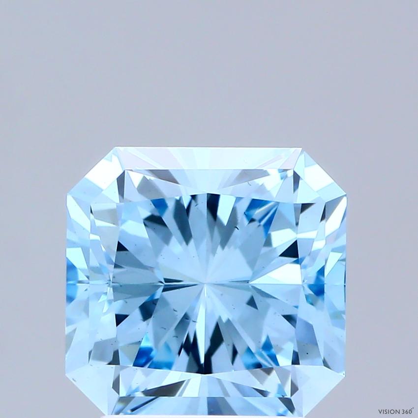 2.71 Ct. Fancy Vivid Blue Radiant Lab Grown Diamond