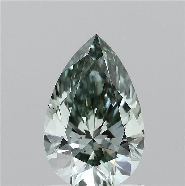 1.03 Ct. Fancy Vivid Green Pear Lab Grown Diamond