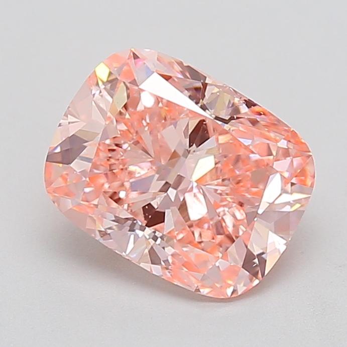 2.00 Ct. Fancy Vivid  Pink Cushion Lab Grown Diamond