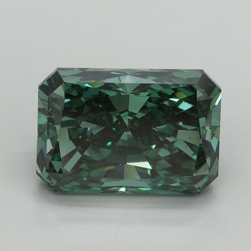 4.01 Ct. Fancy Vivid Pacific Green Radiant Lab Grown Diamond