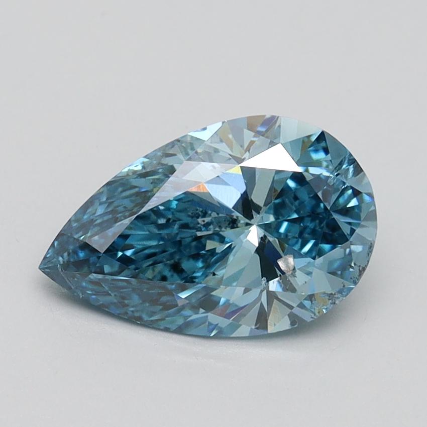 1.51 Ct. Fancy Vivid Blue Pear Lab Grown Diamond