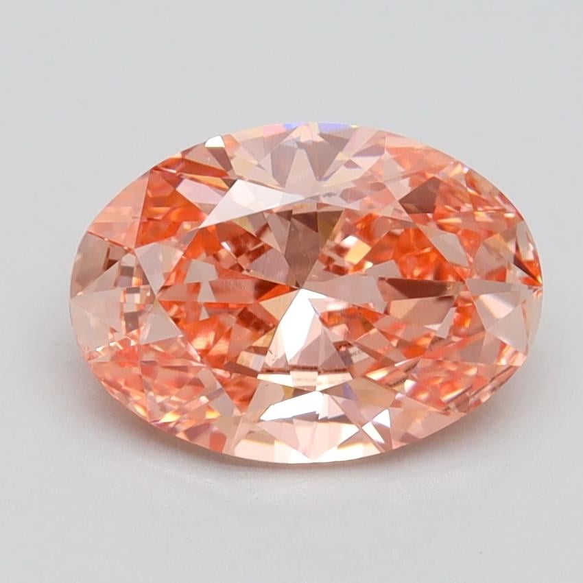 1.80 Ct. Fancy Intense Pink Oval Lab Grown Diamond