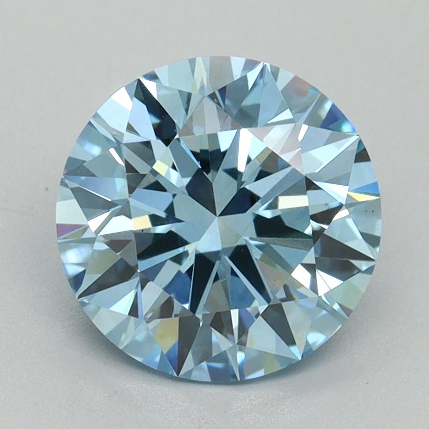 2.27 Ct. Fancy Vivid Blue Round Lab Grown Diamond