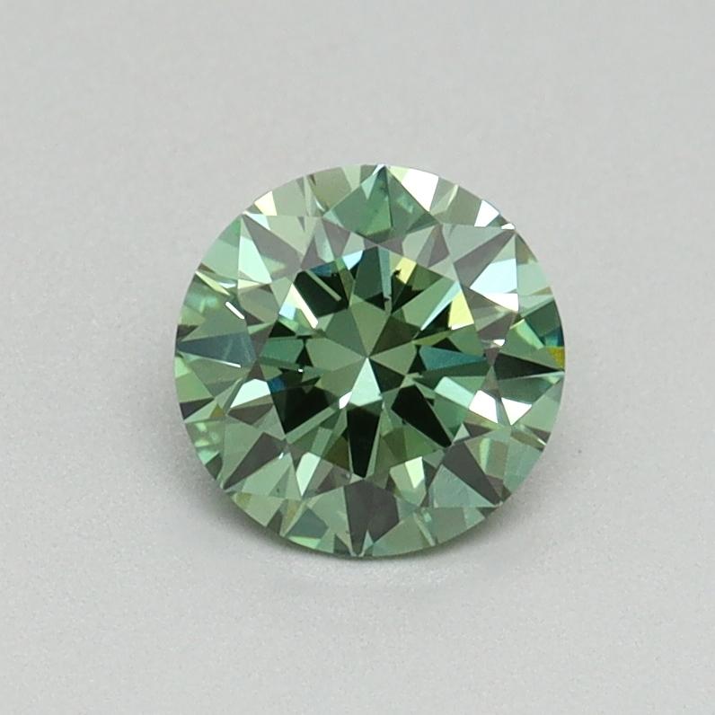 0.71 Ct. Fancy Vivid Pacific Green Round Lab Grown Diamond