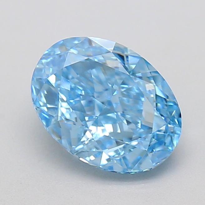 1.04 Ct. Fancy Vivid  Blue Oval Lab Grown Diamond