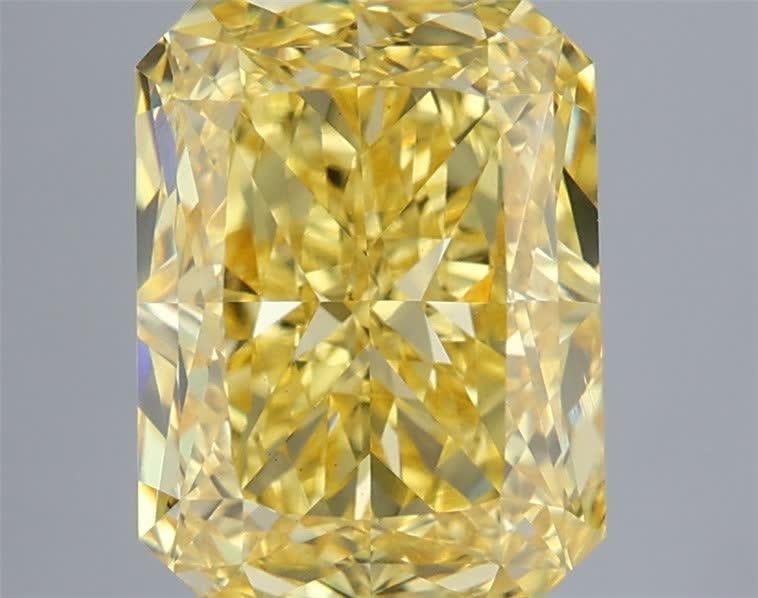3.07 Ct. Fancy Vivid Yellow Radiant Lab Grown Diamond
