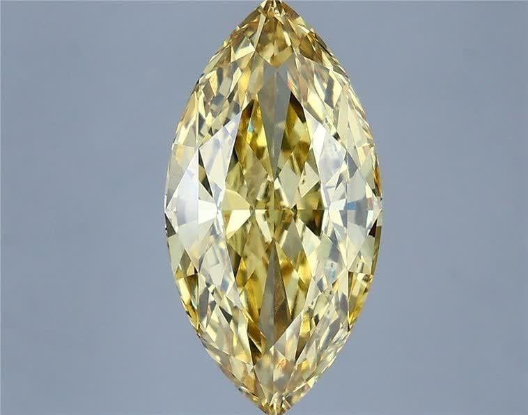 5.06 Ct. Fancy Intense  Yellow Marquise Lab Grown Diamond