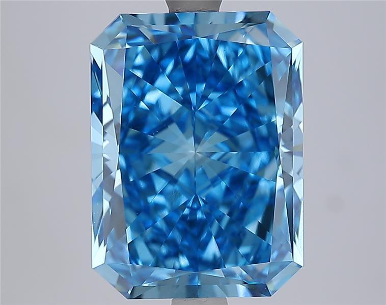 5.05 Ct. Fancy Vivid Blue Blue Radiant Lab Grown Diamond