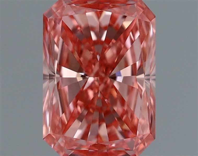 0.75 Ct. Fancy Vivid Pink Radiant Lab Grown Diamond