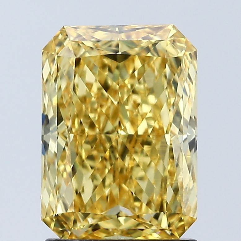 2.02 Ct. Fancy Vivid Yellow Radiant Lab Grown Diamond