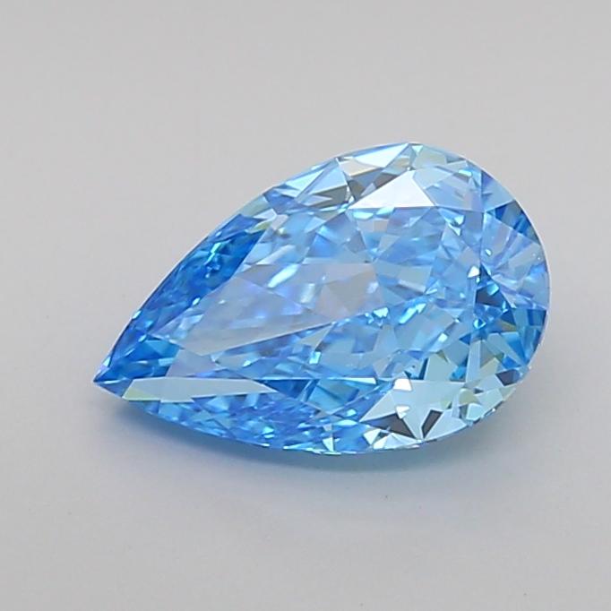 1.21 Ct. Fancy Vivid Blue Pear Lab Grown Diamond