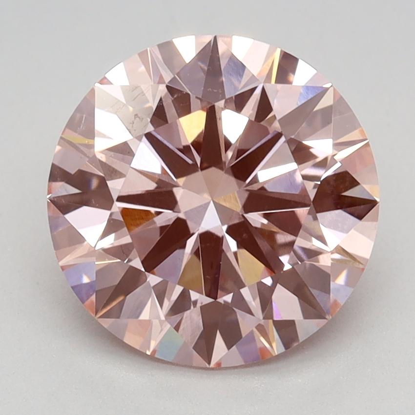 2.39 Ct. Fancy Vivid Pink Round Lab Grown Diamond
