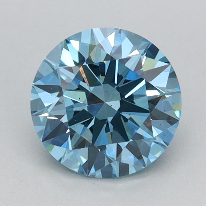 0.83 Ct. Fancy Vivid Blue Round Lab Grown Diamond