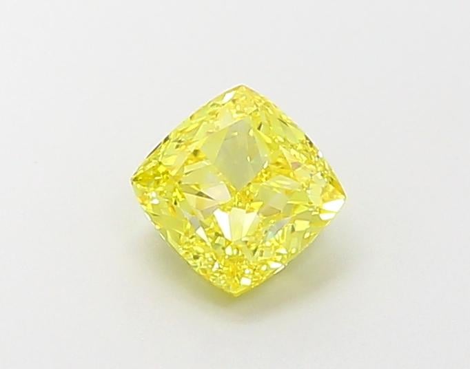 1.05 Ct. Fancy Vivid Yellow Cushion Lab Grown Diamond