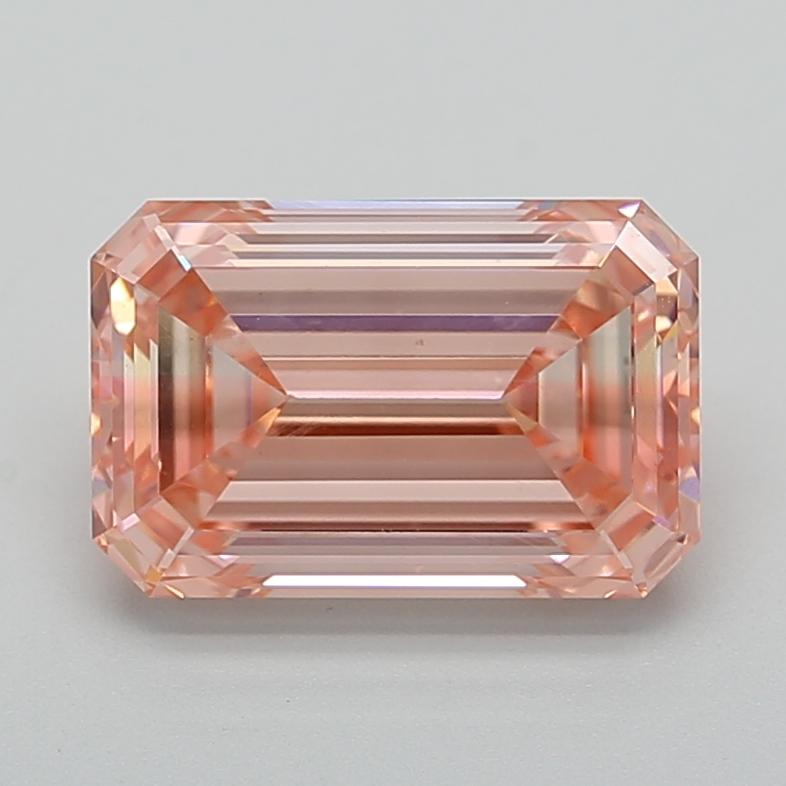 4.09 Ct. Fancy Vivid  Pink Emerald Lab Grown Diamond