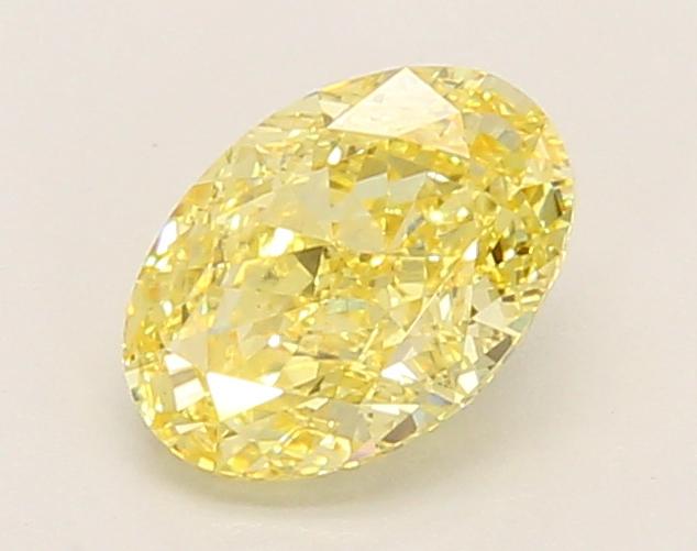 0.94 Ct. Fancy Vivid Yellow Oval Lab Grown Diamond
