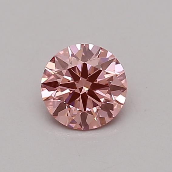 0.32 Ct. Fancy Vivid Pink Round Lab Grown Diamond