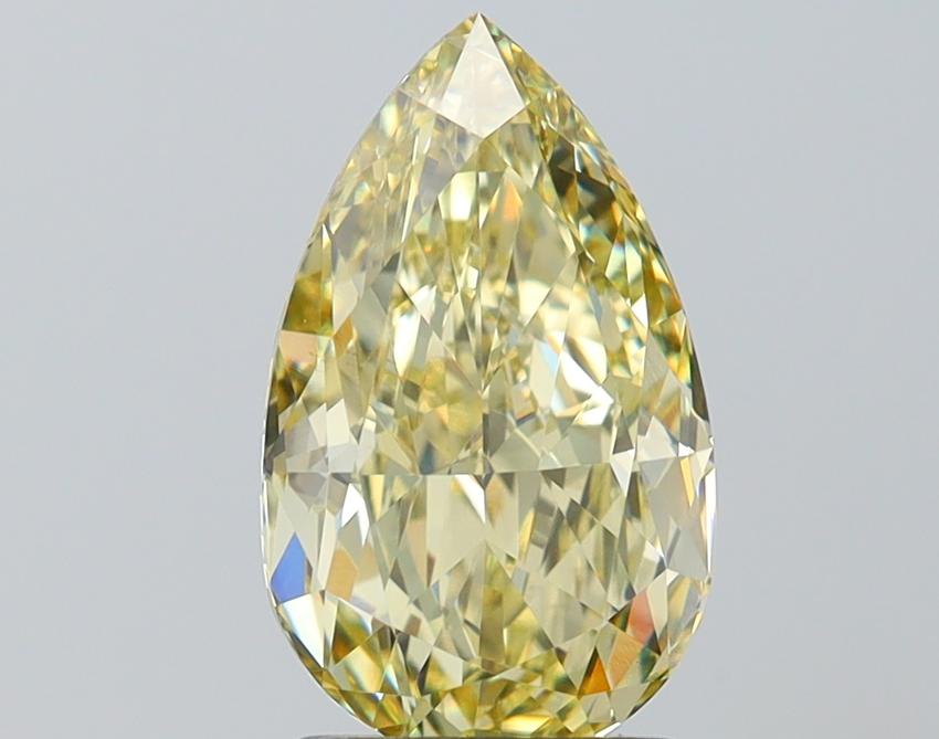 2.53 Ct. Fancy Intense Yellow Pear Lab Grown Diamond