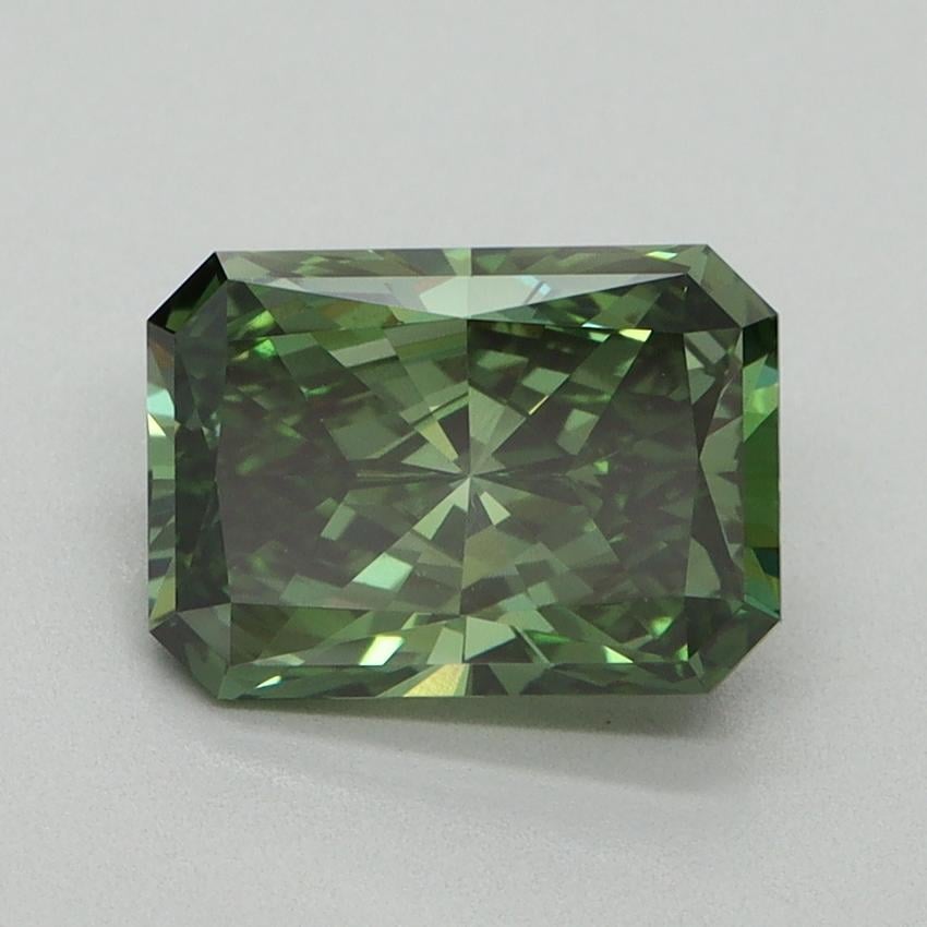 2.09 Ct. Fancy Vivid Green Radiant Lab Grown Diamond
