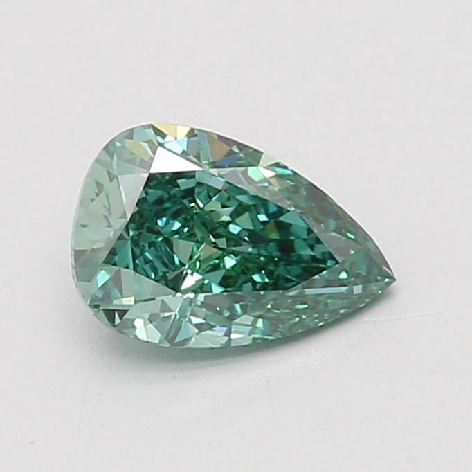 1.10 Ct. Fancy Vivid Green Pear Lab Grown Diamond