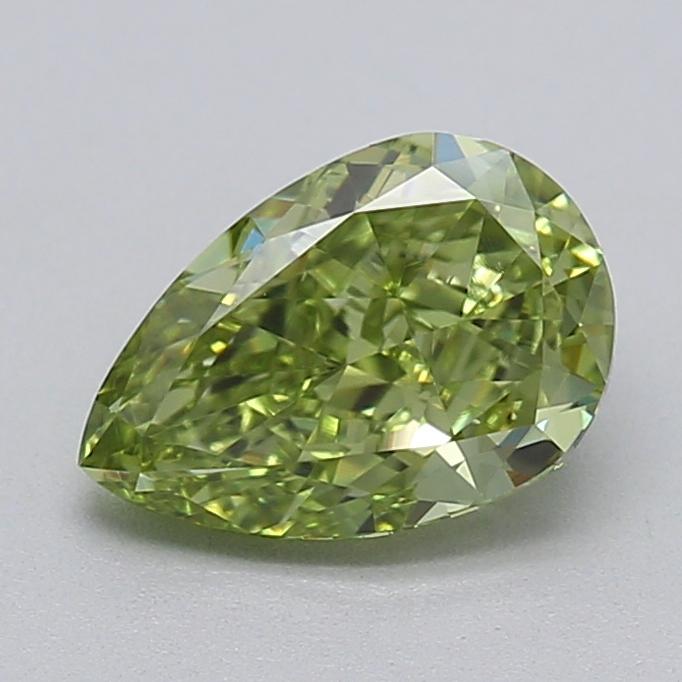 1.00 Ct. Fancy Vivid  Green Pear Lab Grown Diamond