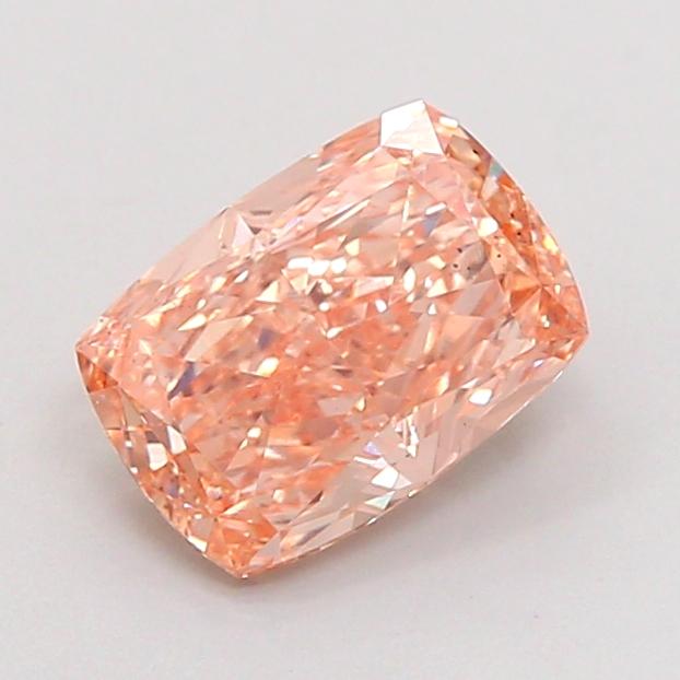 1.53 Ct. Fancy Light Orangy Brown Cushion Lab Grown Diamond