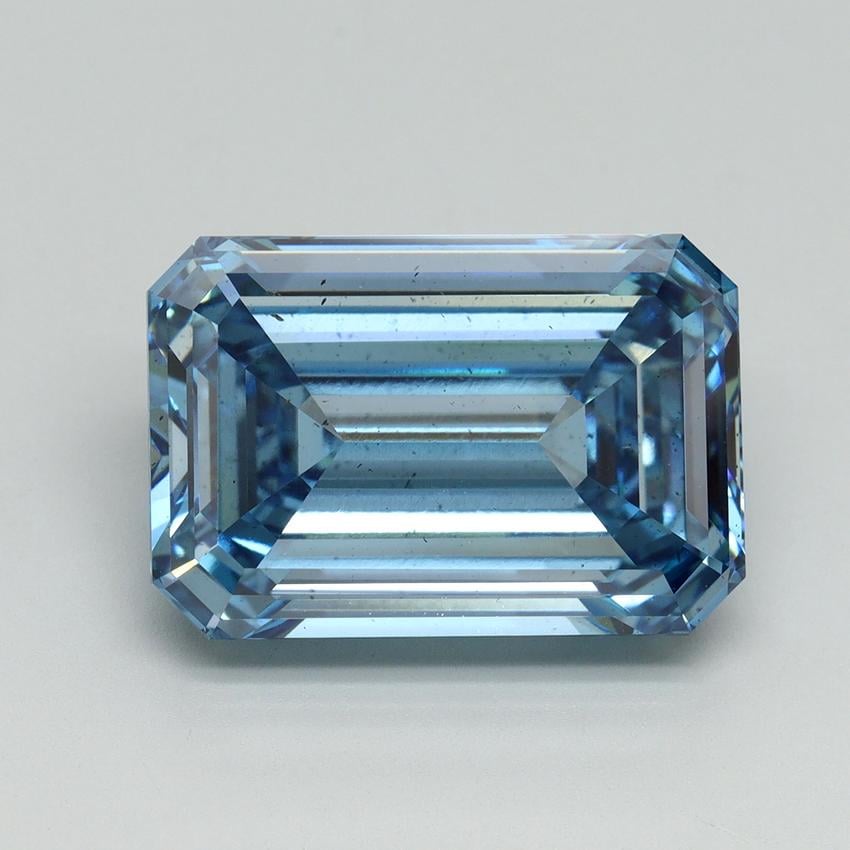 9.58 Ct. Fancy Vivid Blue Emerald Lab Grown Diamond