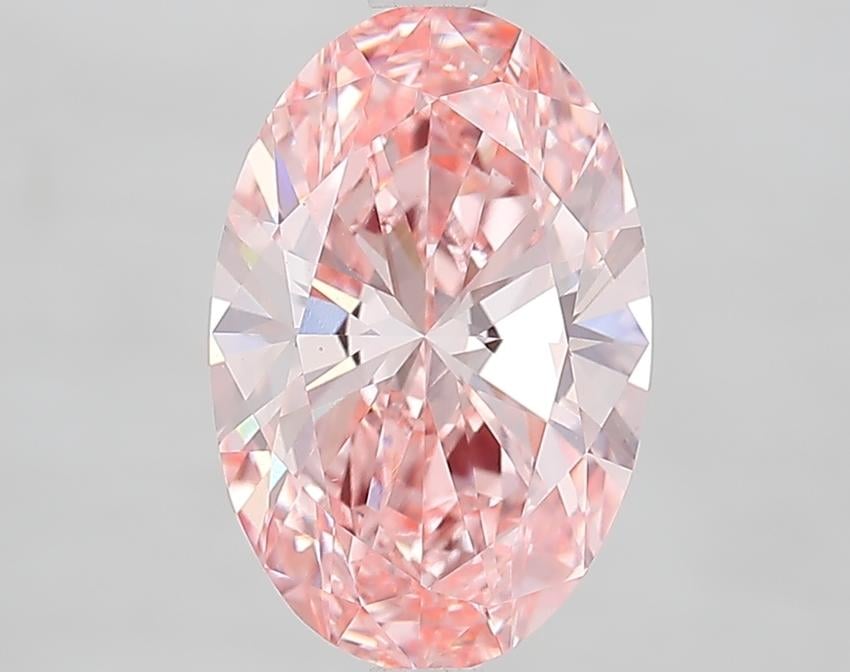 3.01 Ct. Fancy Vivid Pink Oval Lab Grown Diamond