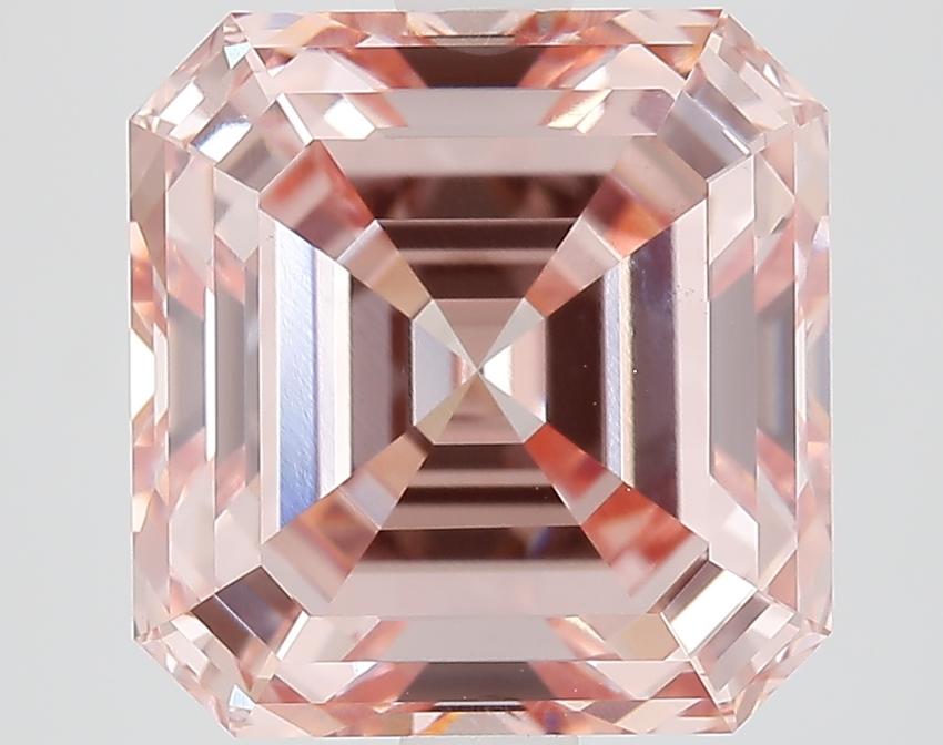 4.05 Ct. Fancy Intense Pink Asscher Lab Grown Diamond