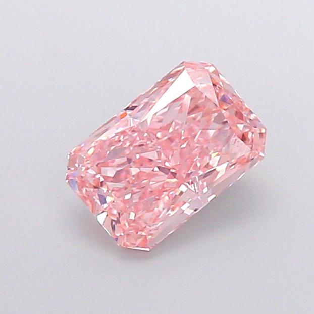 1.58 Ct. Fancy Vivid  Pink Radiant Lab Grown Diamond