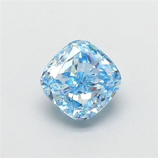 1.03 Ct. Fancy Vivid Blue Cushion Lab Grown Diamond