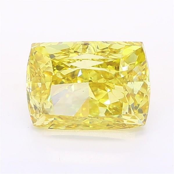 1.51 Ct. Fancy Vivid Yellow Cushion Lab Grown Diamond