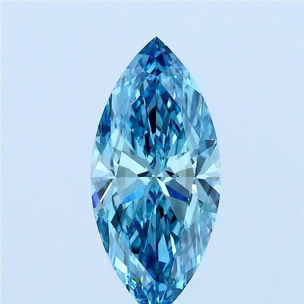 1.02 Ct. Fancy Vivid Blue Marquise Lab Grown Diamond