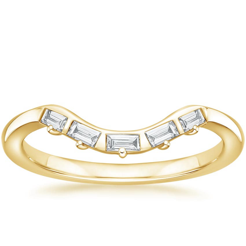 Yellow Gold Baguette Contour Diamond Ring - Staccato - Brilliant Earth