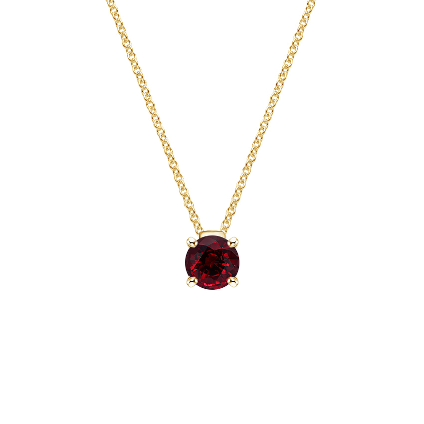 Heart Shape Brilliant Cut Lab Created Red Garnet Ring Pendant and matching Earrings Jewelry Set in 14K Yellow Gold Finish