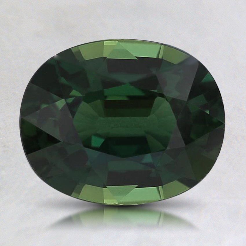 8.7x7mm Teal Oval Sapphire