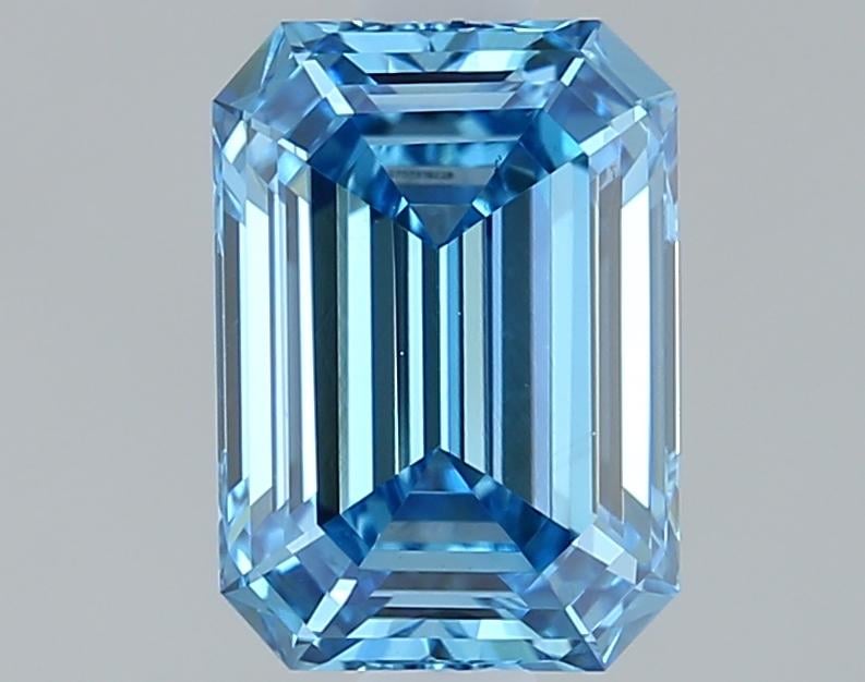 1.32 Ct. Fancy Vivid Blue Emerald Lab Grown Diamond