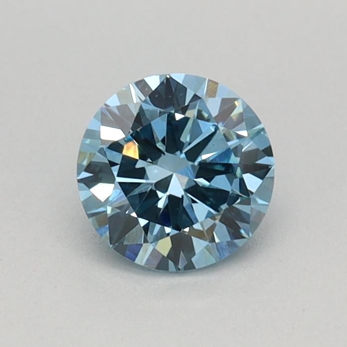 0.39 Ct. Fancy Vivid Blue Round Lab Grown Diamond